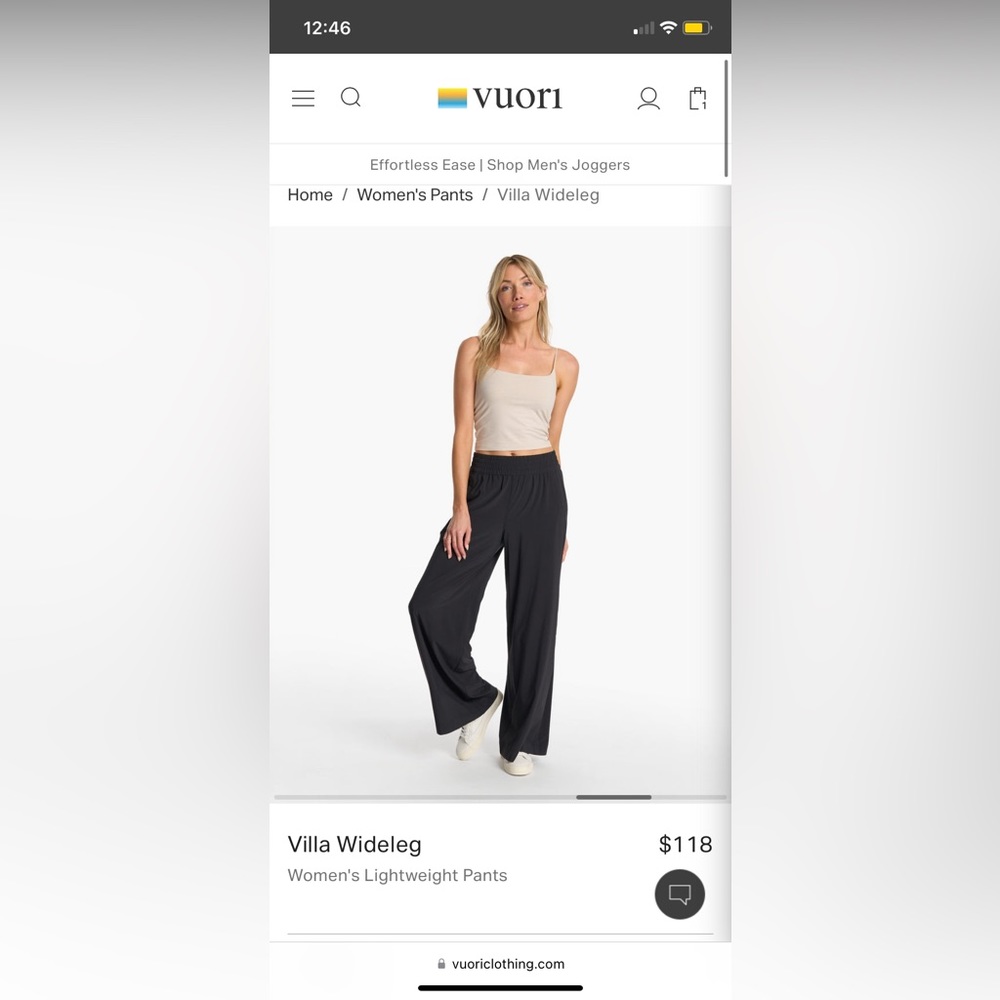 Vuori Villa Wide Leg Pants - worn once